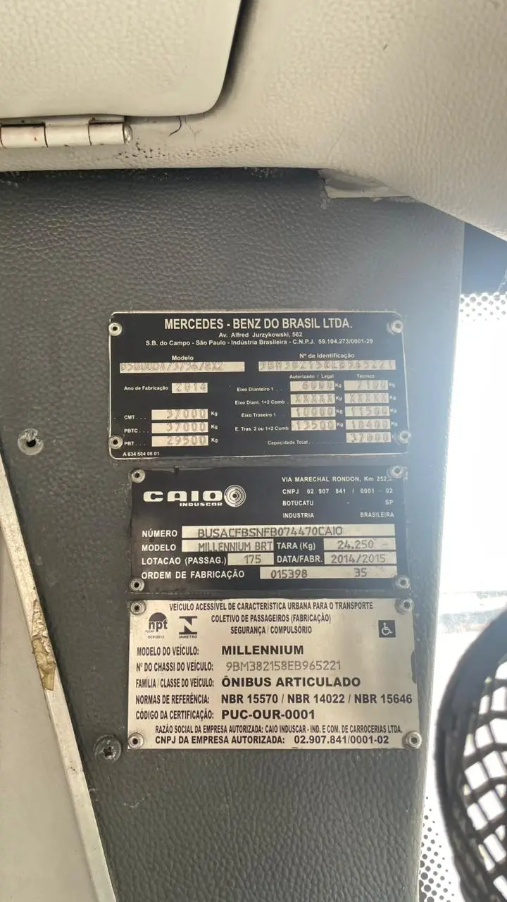 Caio Millennium BRT Superarticulado, Mercedes-Benz O-500UA 2836 (354cv), 2014 — foto 8