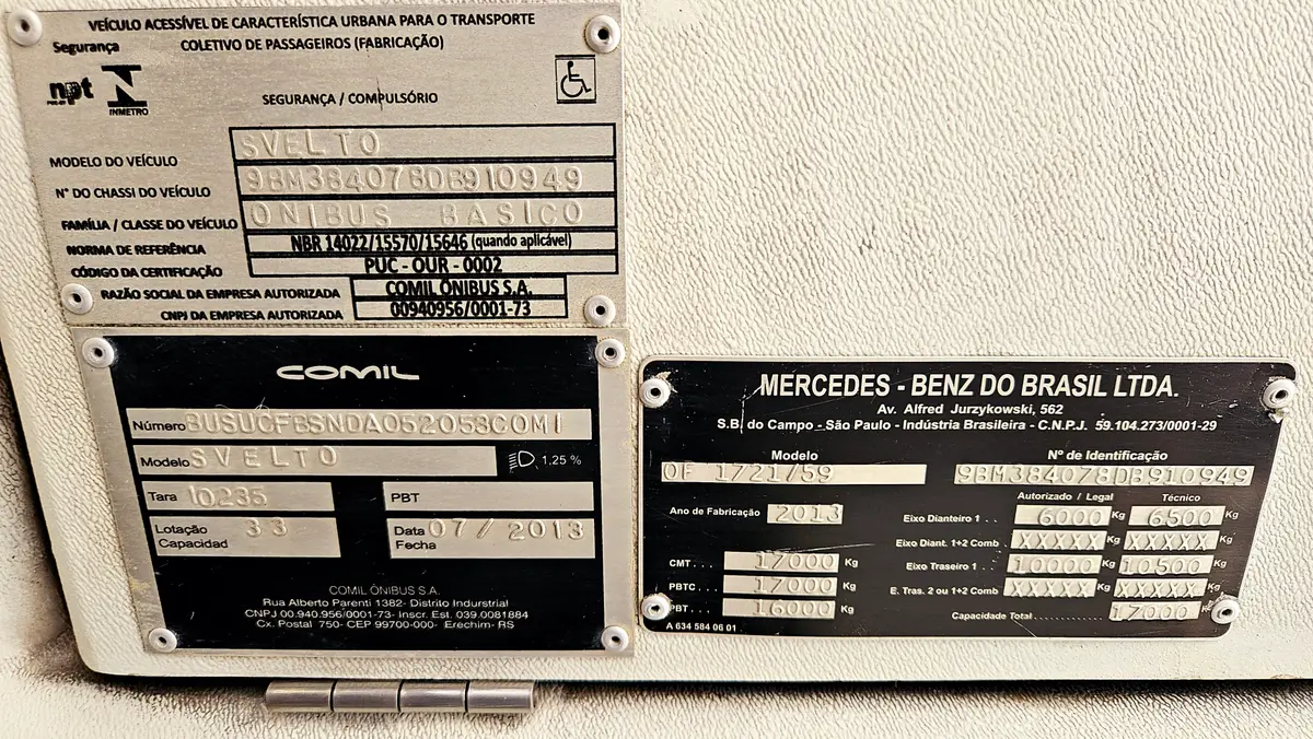 Comil Svelto, Mercedes-Benz OF-1721 (208cv), 2014 — foto 11